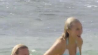 Blond bikini pantsing #1